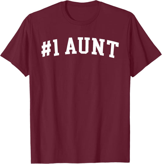 #1 Aunt T-Shirt - T-Shirt | Maroon