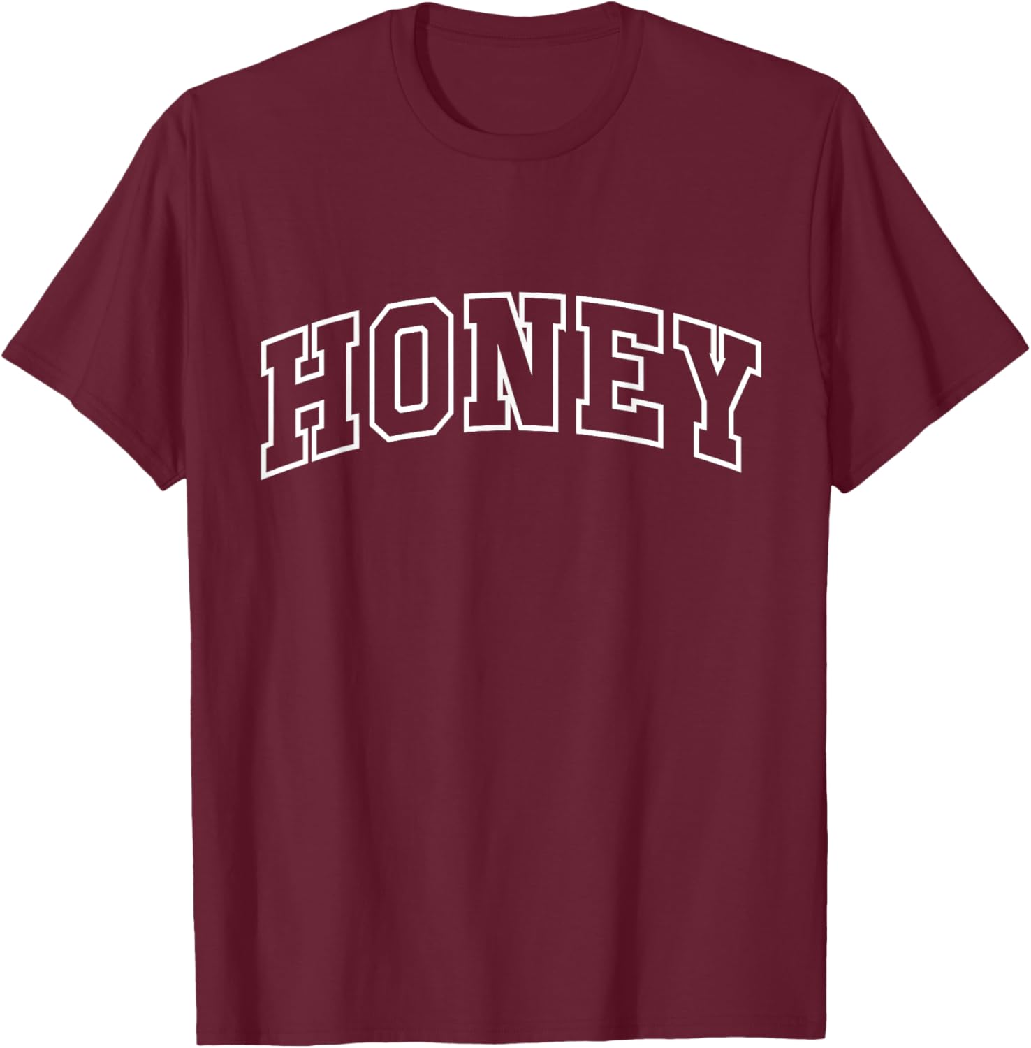 Honey Funny Athletic Lettering Mother's Day Grandma T-Shirt - T-Shirt | Maroon