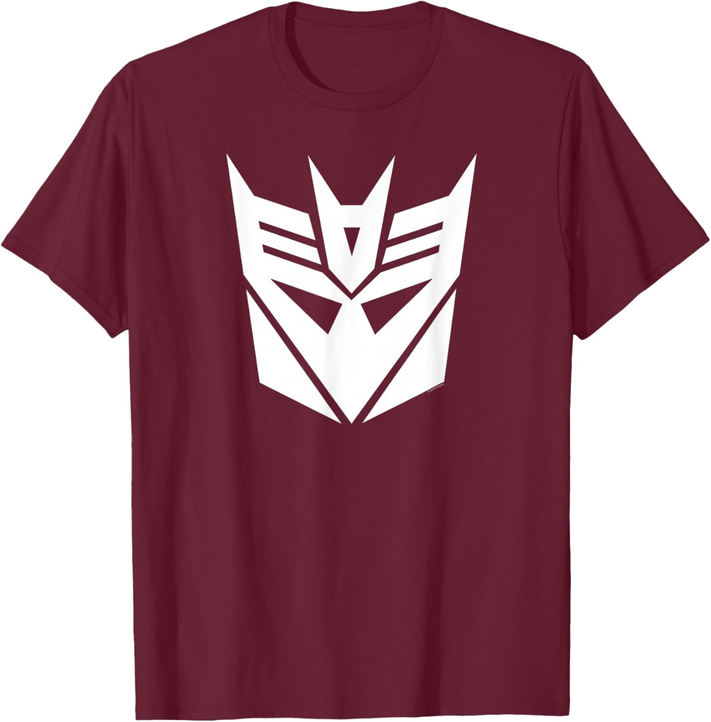 Transformers White Decepticon Sigil T-Shirt - T-Shirt | Maroon