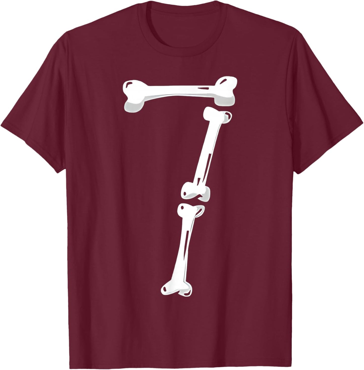 Funny 67 Six Seven Meme Skeleton Couple Halloween Costume T-Shirt - T-Shirt | Maroon