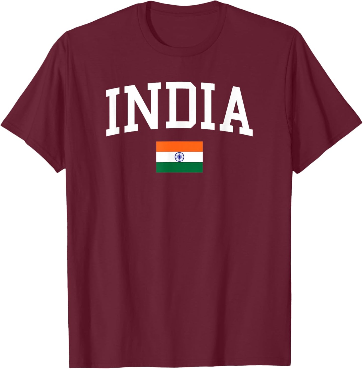 Indian Flag Men Women Kids India T-Shirt - T-Shirt | Maroon
