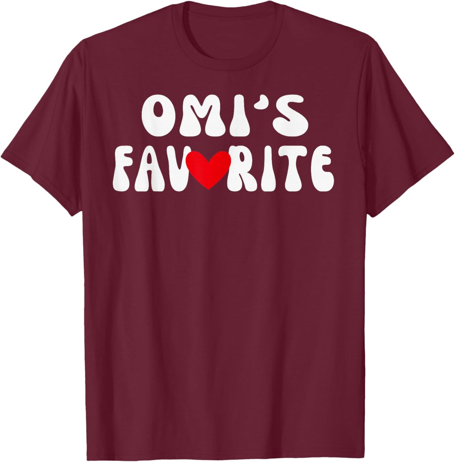 OMI’S Favorite Funny Grandparent Grandchild Vintage Humor T-Shirt - T-Shirt | Maroon