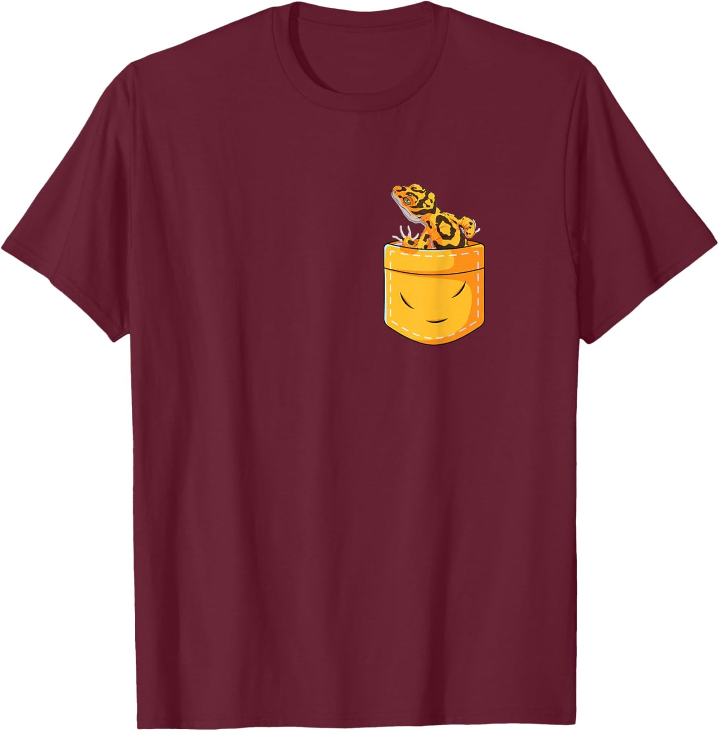 Leopard Gecko Owner Pocket Leopard Gecko Lover T-Shirt - T-Shirt | Maroon