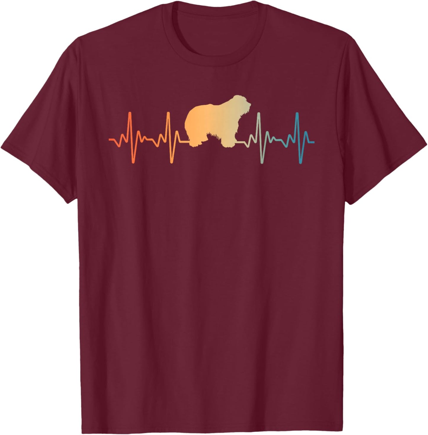 Cool Old English Sheepdog Art Women Sheepdog Lovers T-Shirt - T-Shirt | Maroon