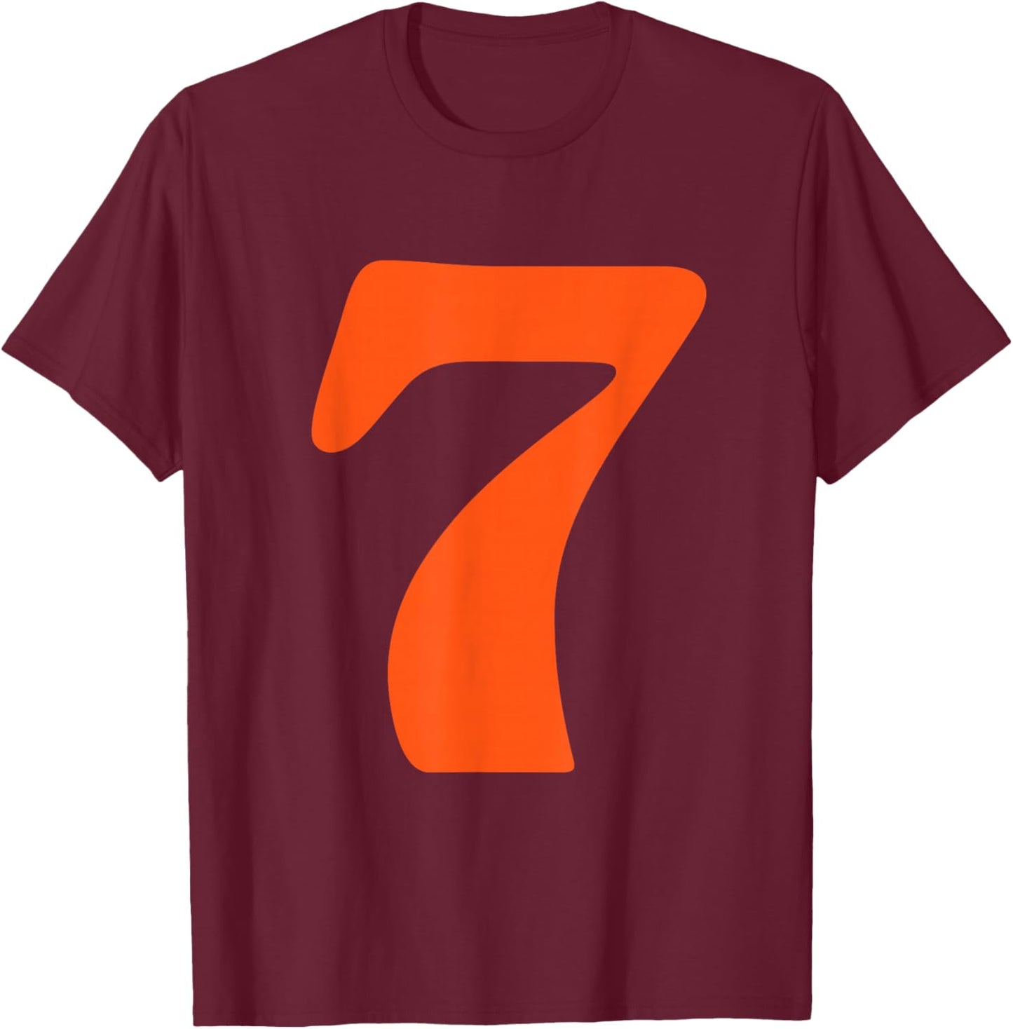 Funny 6 7 Matching Halloween Lazy Costume 67 Meme T-Shirt - T-Shirt | Maroon