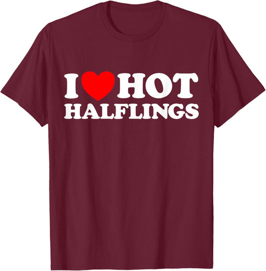 Halfling Heart Funny Cute Fantasy RPG Game Character Fan T-Shirt - T-Shirt | Maroon
