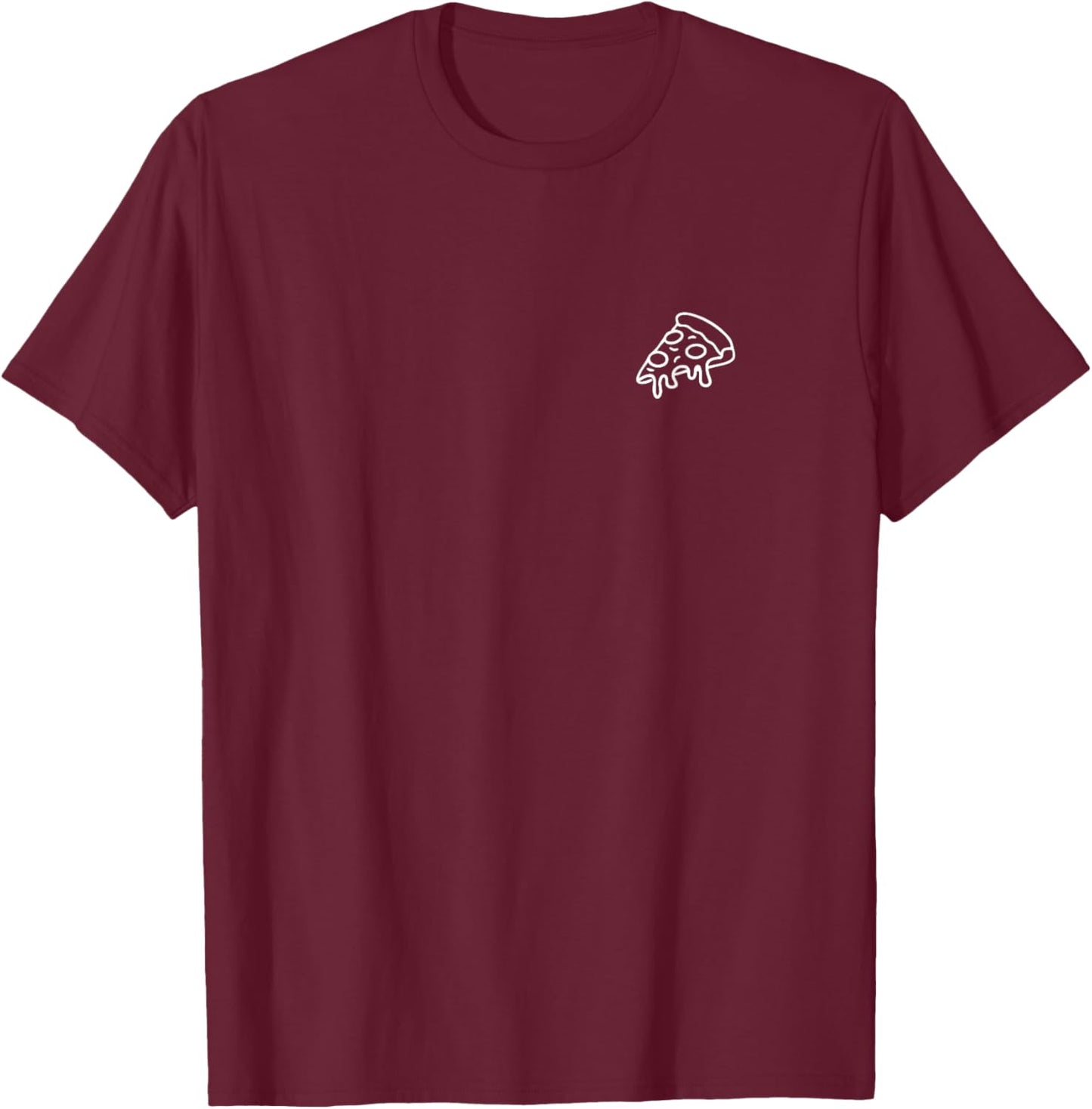 Pizza Slice Minimalist Graphic Favorite Food T-Shirt - T-Shirt | Maroon