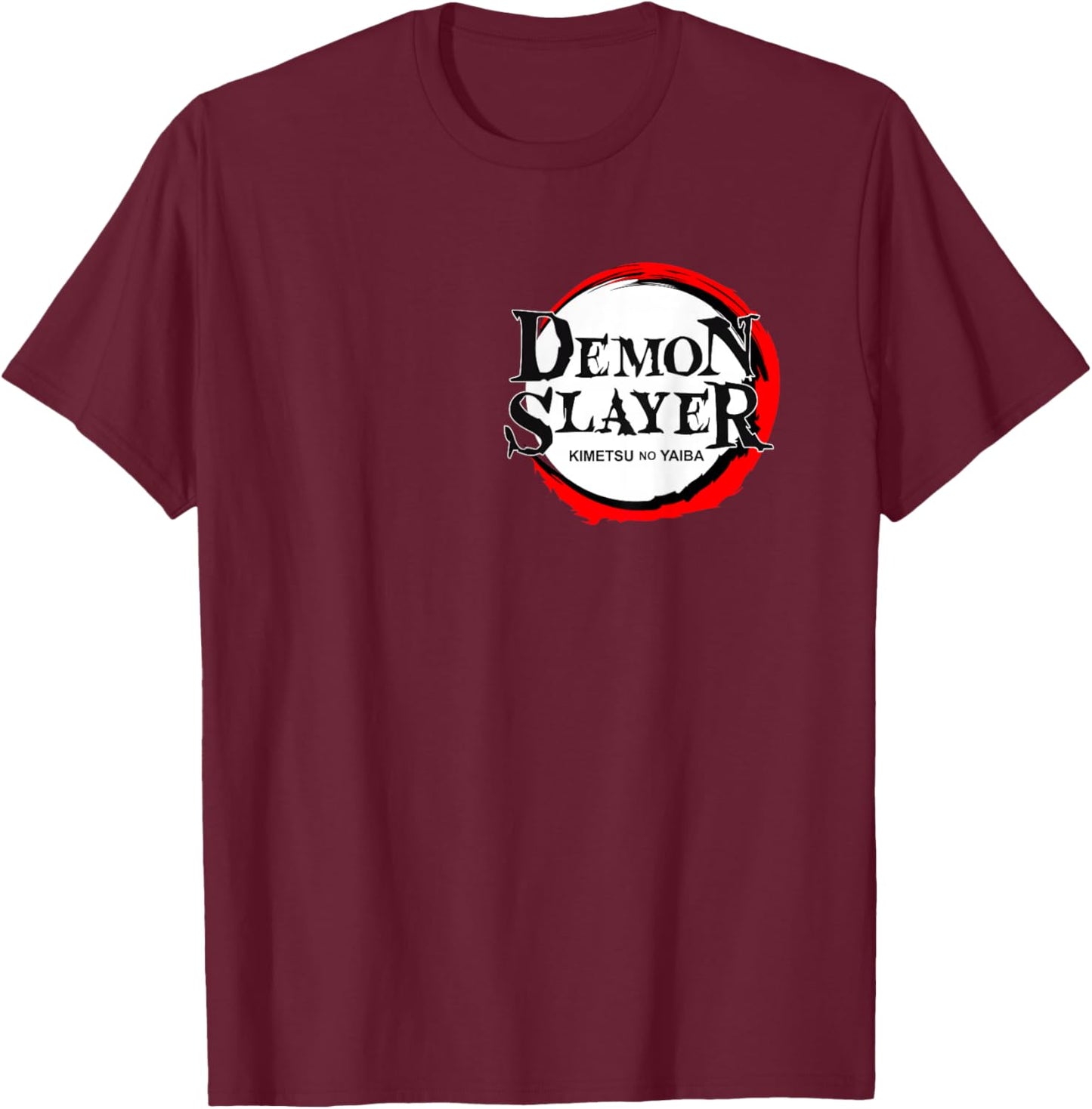 Demon Slayer: Kimetsu no Yaiba Logo Retro Vibe T-Shirt - T-Shirt | Maroon