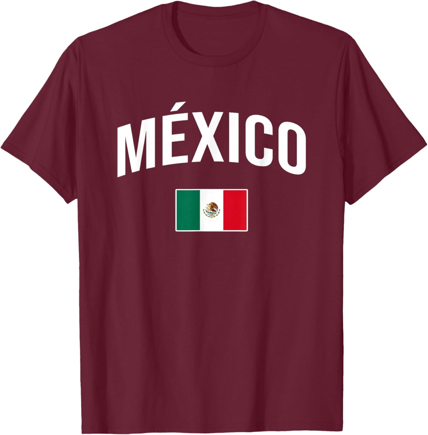 México - Flag of Mexico - Throwback Design - Classic T-Shirt - T-Shirt | Maroon
