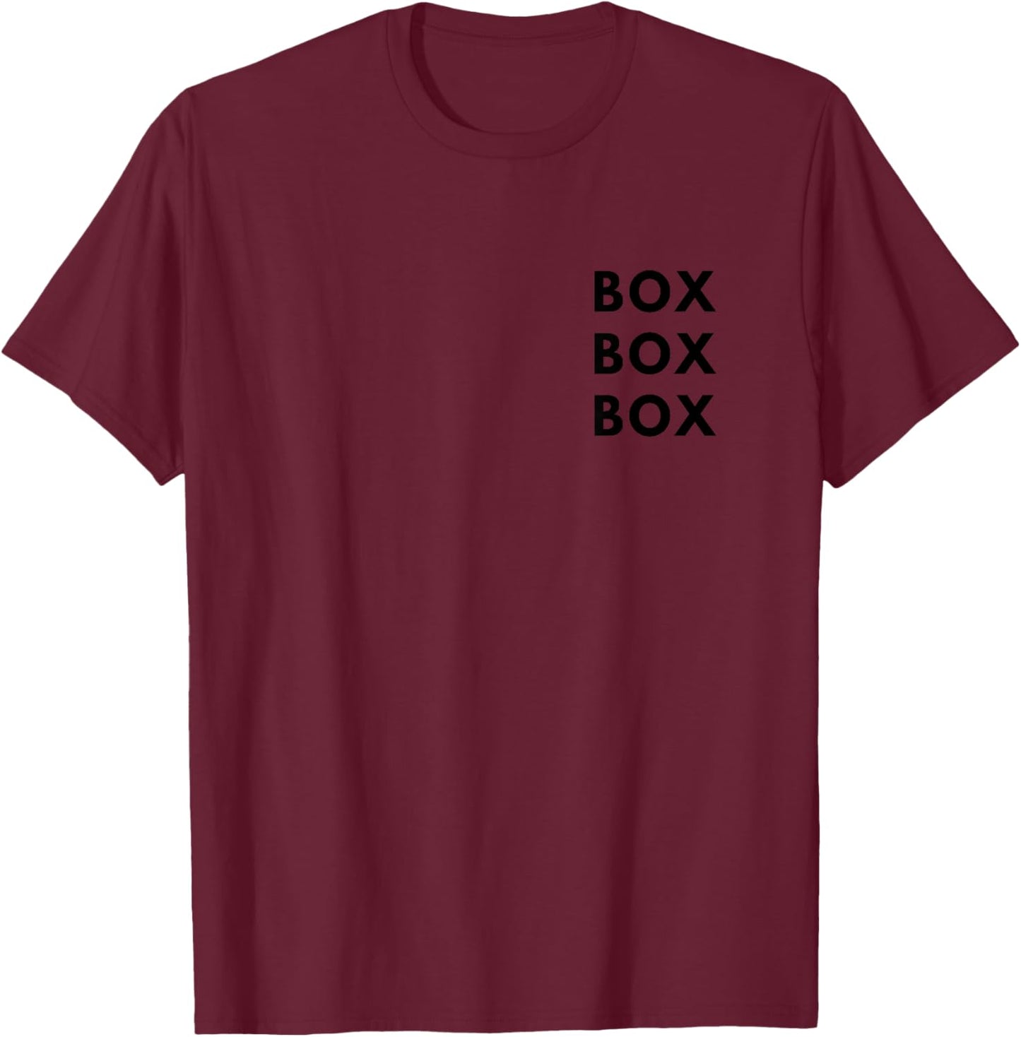 Box Box Racing Design T-Shirt - T-Shirt | Maroon