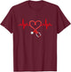 Nurse Valentines Cute Nursing RN PCT CNA Nurse T-Shirt - T-Shirt | Maroon