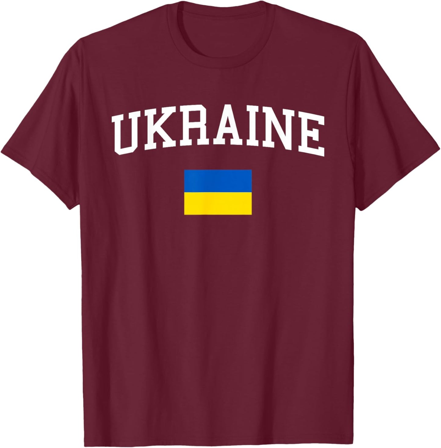 Ukrainian Flag Men Women Kids Ukraine T-Shirt - T-Shirt | Maroon