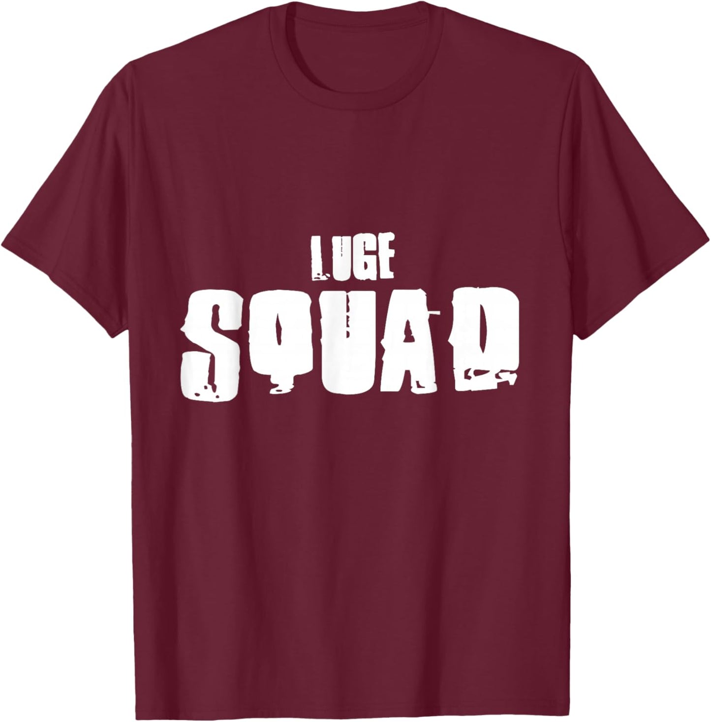Luge Squad for Lugers T-Shirt - T-Shirt | Maroon