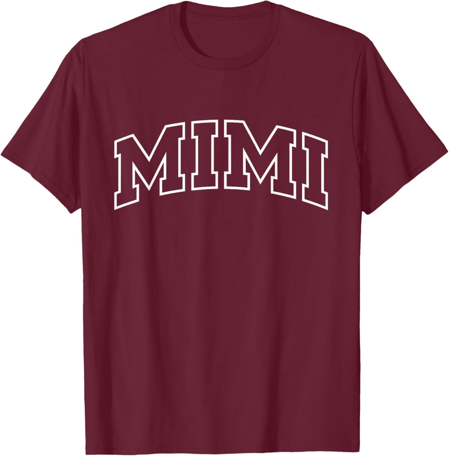 Mimi Funny Athletic Lettering Mother's Day Grandma T-Shirt - T-Shirt | Maroon