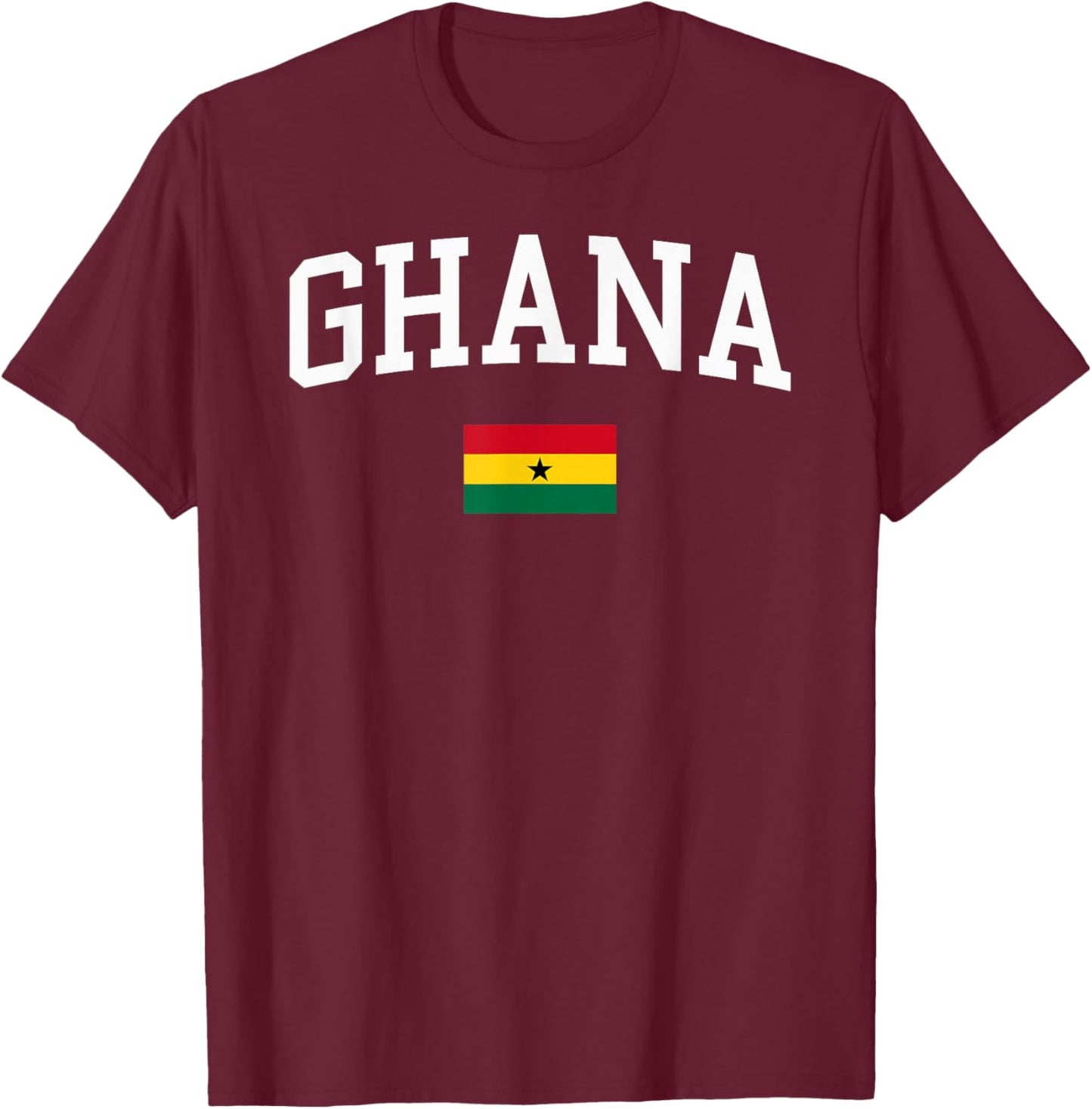 Ghanaian Flag Men Women Kids Ghana T-Shirt - T-Shirt | Maroon