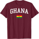 Ghanaian Flag Men Women Kids Ghana T-Shirt - T-Shirt | Maroon