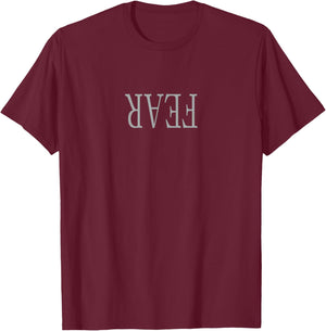 Fear Written Upside Down Ice Skating Lover T-Shirt - T-Shirt | Maroon