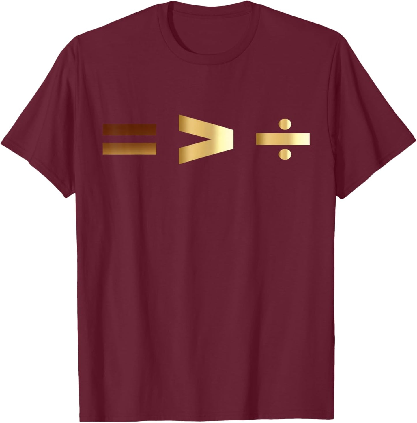 Black History Equality is Greater Than Division Afro Melanin T-Shirt - T-Shirt | Maroon