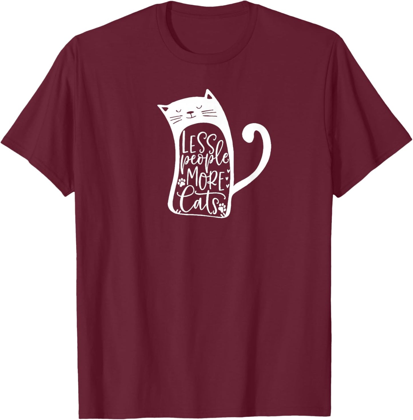 Cute Cat Lover Kitty Pet T-Shirt - T-Shirt | Maroon