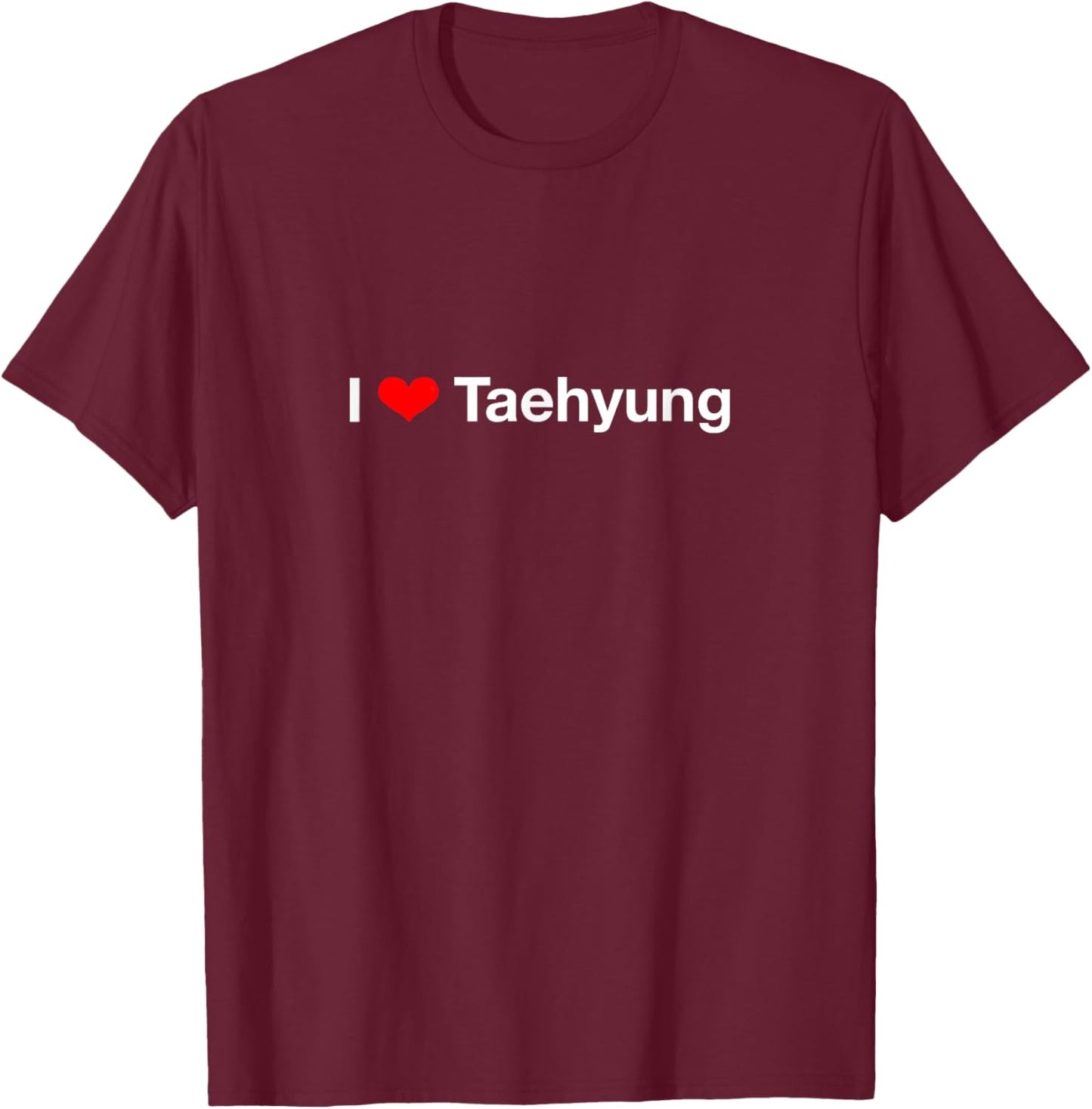 I Heart Taehyung T-Shirt - T-Shirt | Maroon