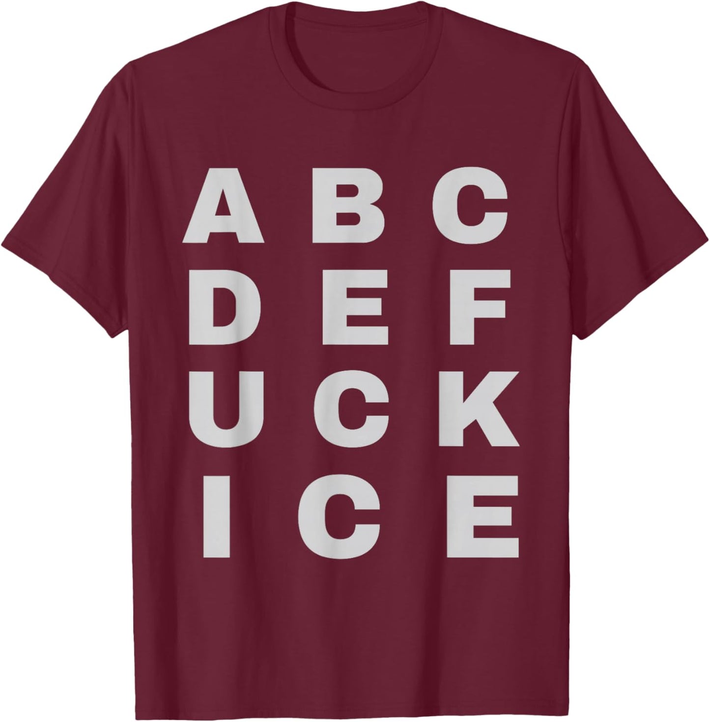 ABCDF Ice T-Shirt - T-Shirt | Maroon