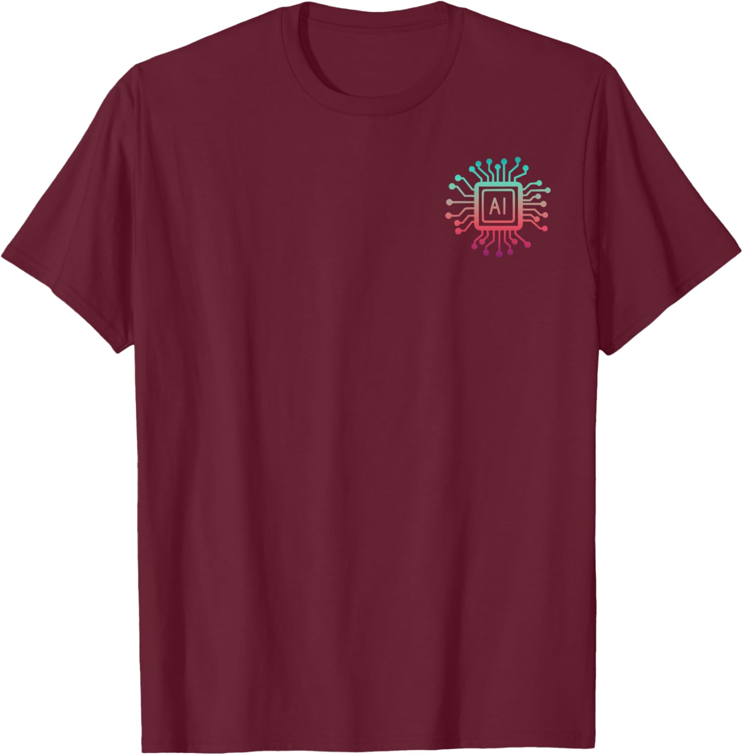 Artificial Intelligence Graphic Computer Science AI Tech T-Shirt - T-Shirt | Maroon