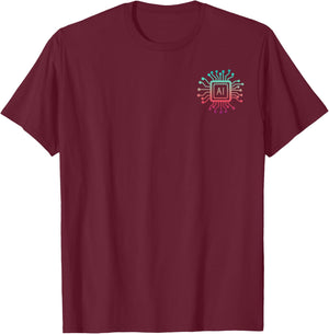 Artificial Intelligence Graphic Computer Science AI Tech T-Shirt - T-Shirt | Maroon