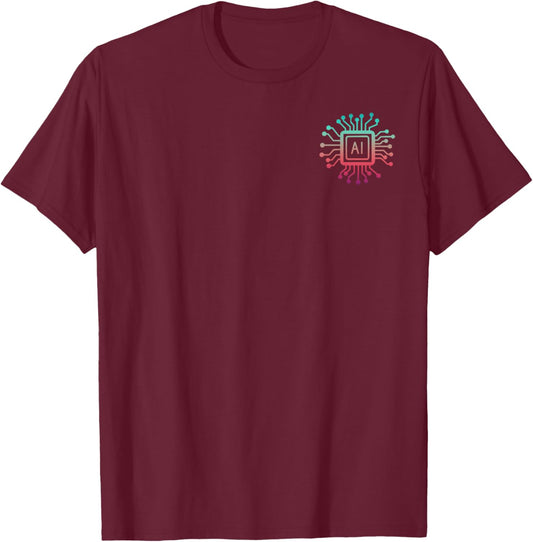 Artificial Intelligence Graphic Computer Science AI Tech T-Shirt - T-Shirt | Maroon