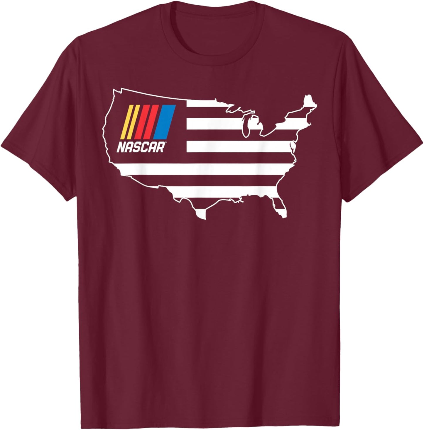 NASCAR - USA Map T-Shirt - T-Shirt | Maroon