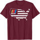 NASCAR - USA Map T-Shirt - T-Shirt | Maroon
