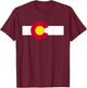 Colorado State Flag Colorado Pride T-Shirt - T-Shirt | Maroon