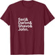 Serj & Daron & Shavo & John Ampersand T-Shirt - T-Shirt | Maroon