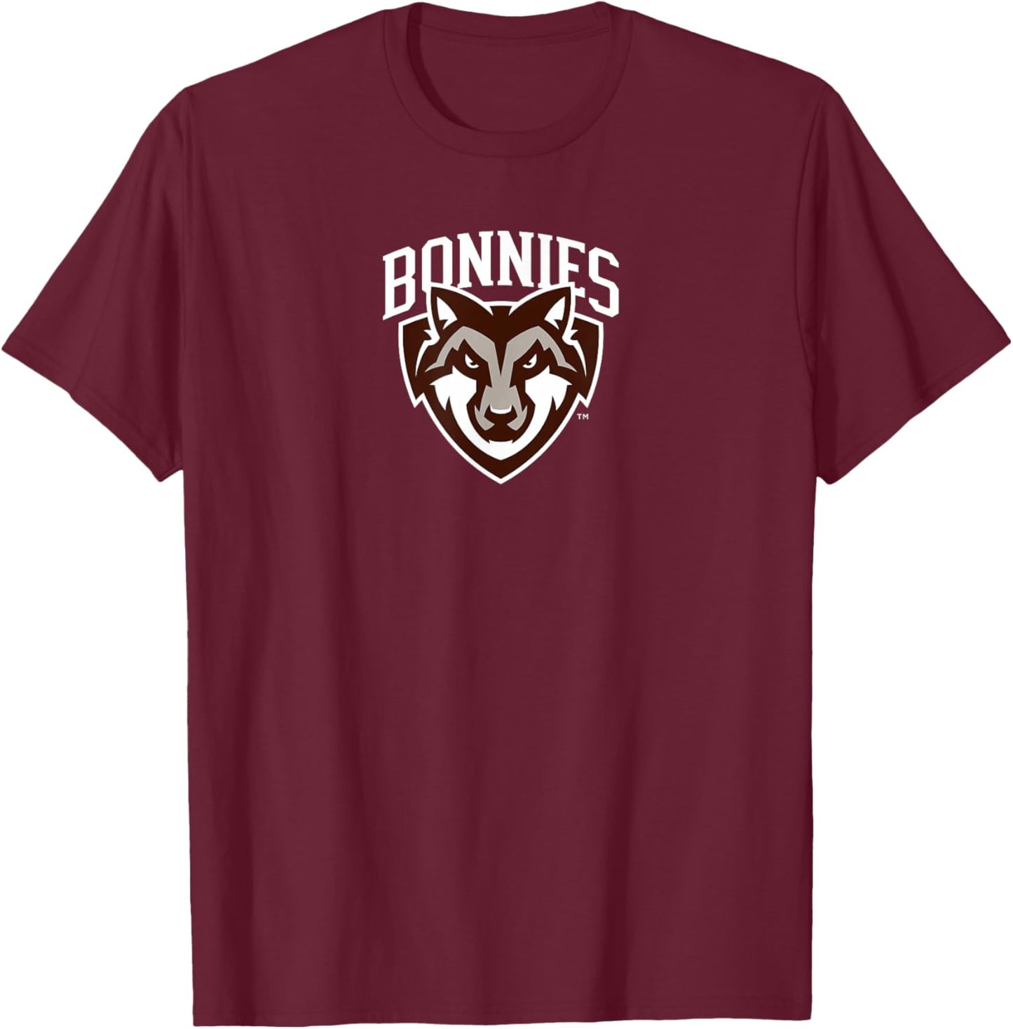St. Bonaventure University Bonnies Primary Logo T-Shirt - T-Shirt | Maroon
