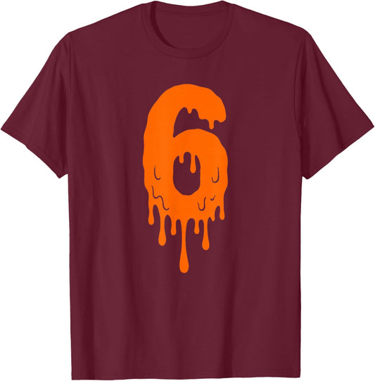 Number 6 Funny Meme Saying 6 7 Six Seven Couples Halloween T-Shirt - T-Shirt | Maroon