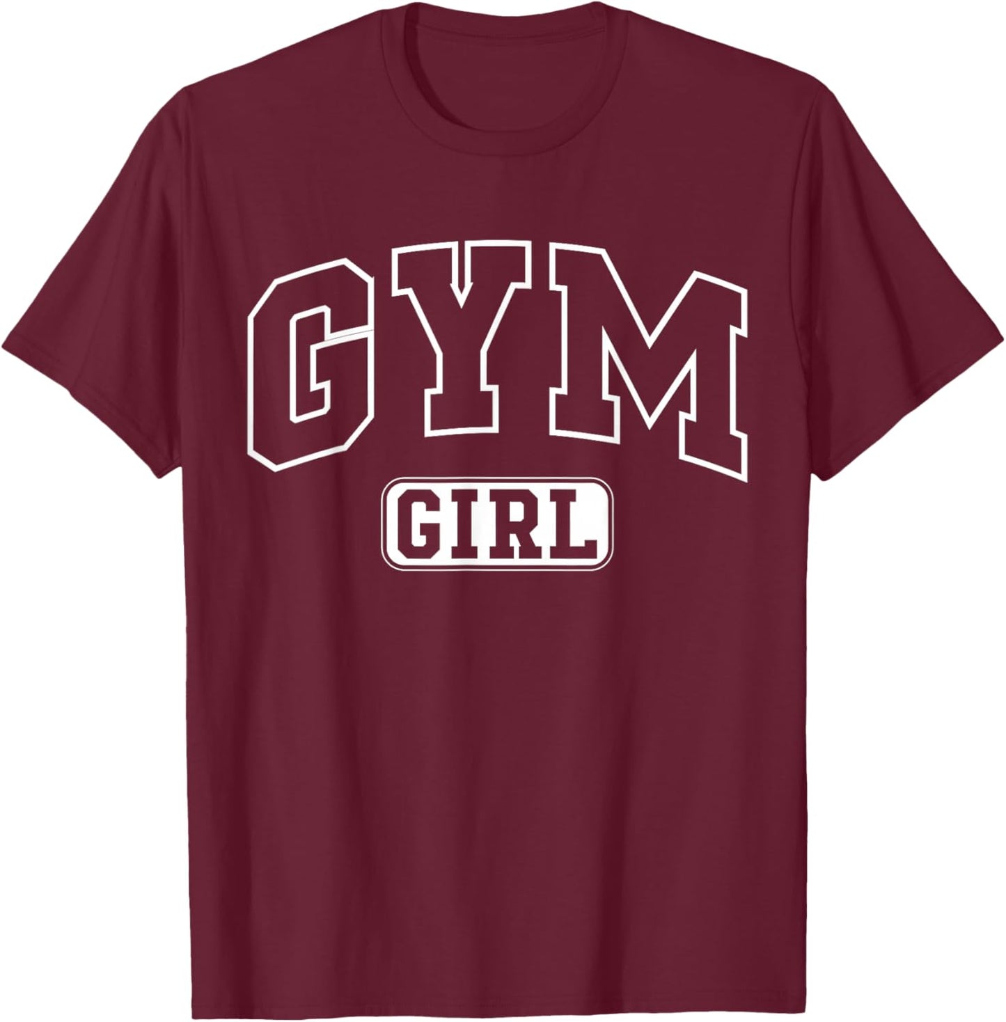 Gym Girl Funny Athletic Lettering Daughter Youth Kids T-Shirt - T-Shirt | Maroon