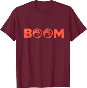 Boom Red Color Mountain Mana Magic T-Shirt - T-Shirt | Maroon