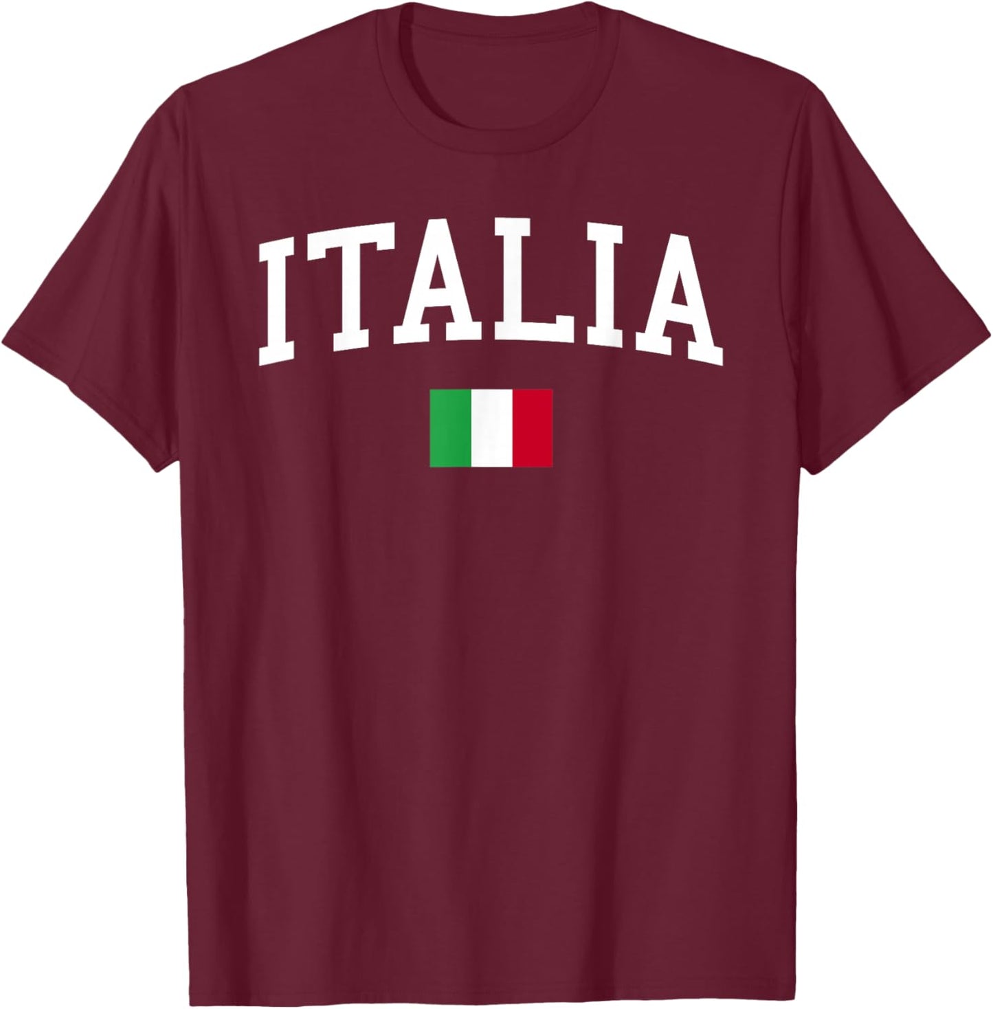 Italian Flag Men Women Kids Italy T-Shirt - T-Shirt | Maroon