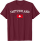 Swiss Flag Men Women Kids Switzerland T-Shirt - T-Shirt | Maroon