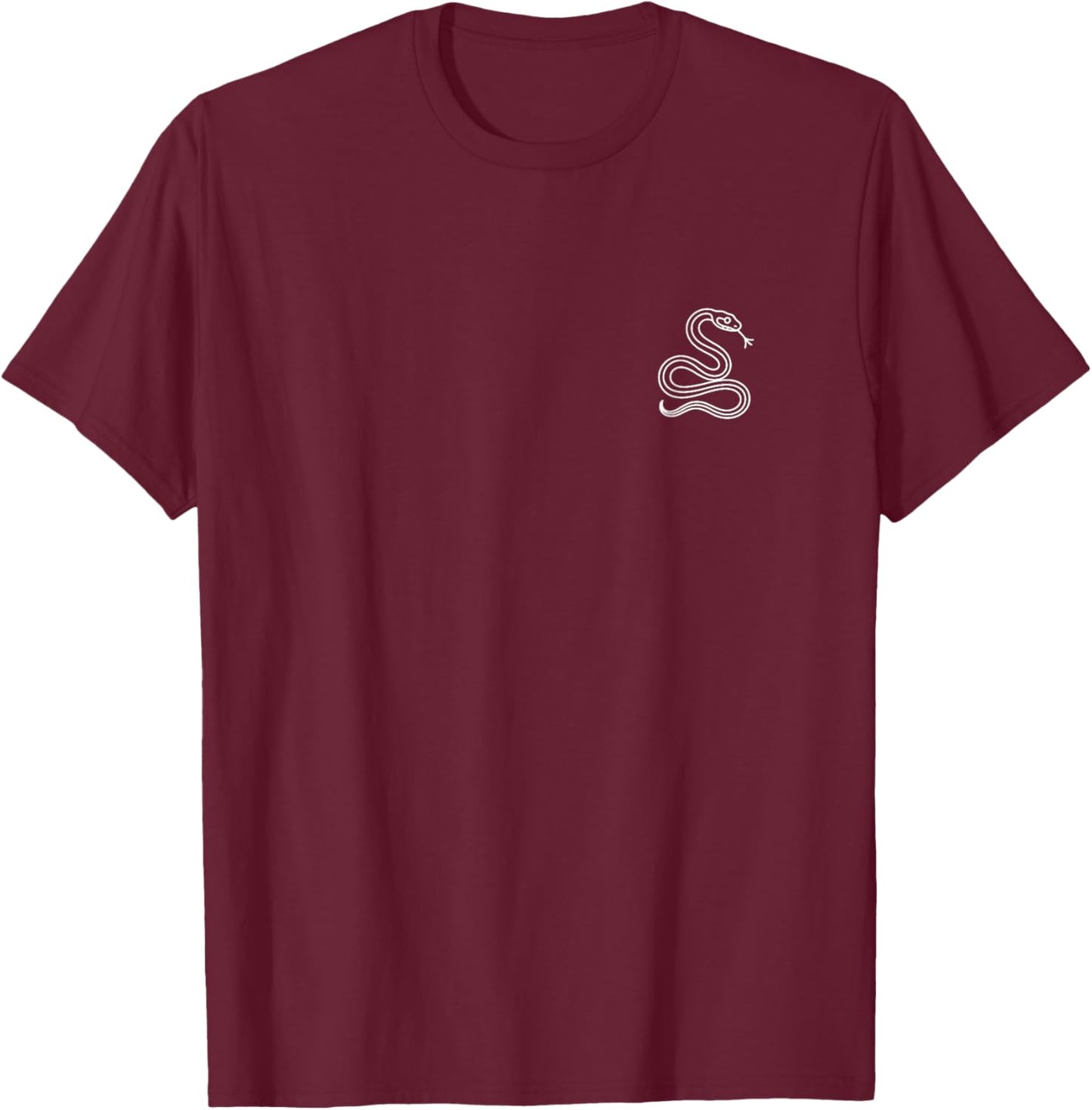 Snake Minimalist Line Art Ball Python Corn Snakes T-Shirt - T-Shirt | Maroon