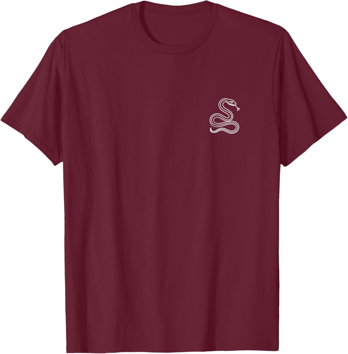 Snake Minimalist Line Art Ball Python Corn Snakes T-Shirt - T-Shirt | Maroon