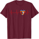 ESWATINI Flag Heartbeat EKG Patriotic National Souvenir T-Shirt - T-Shirt | Maroon