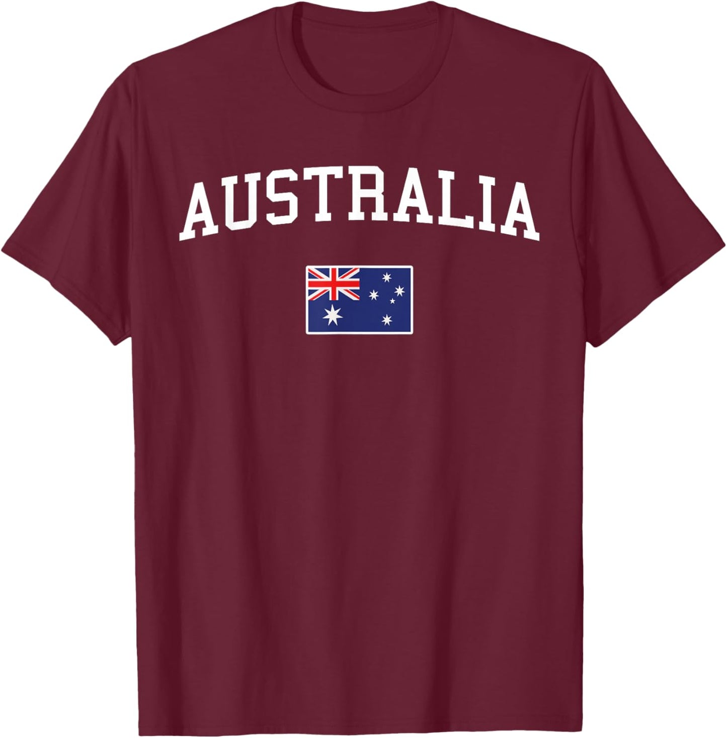 Australian Flag Men Women Kids Australia T-Shirt - T-Shirt | Maroon