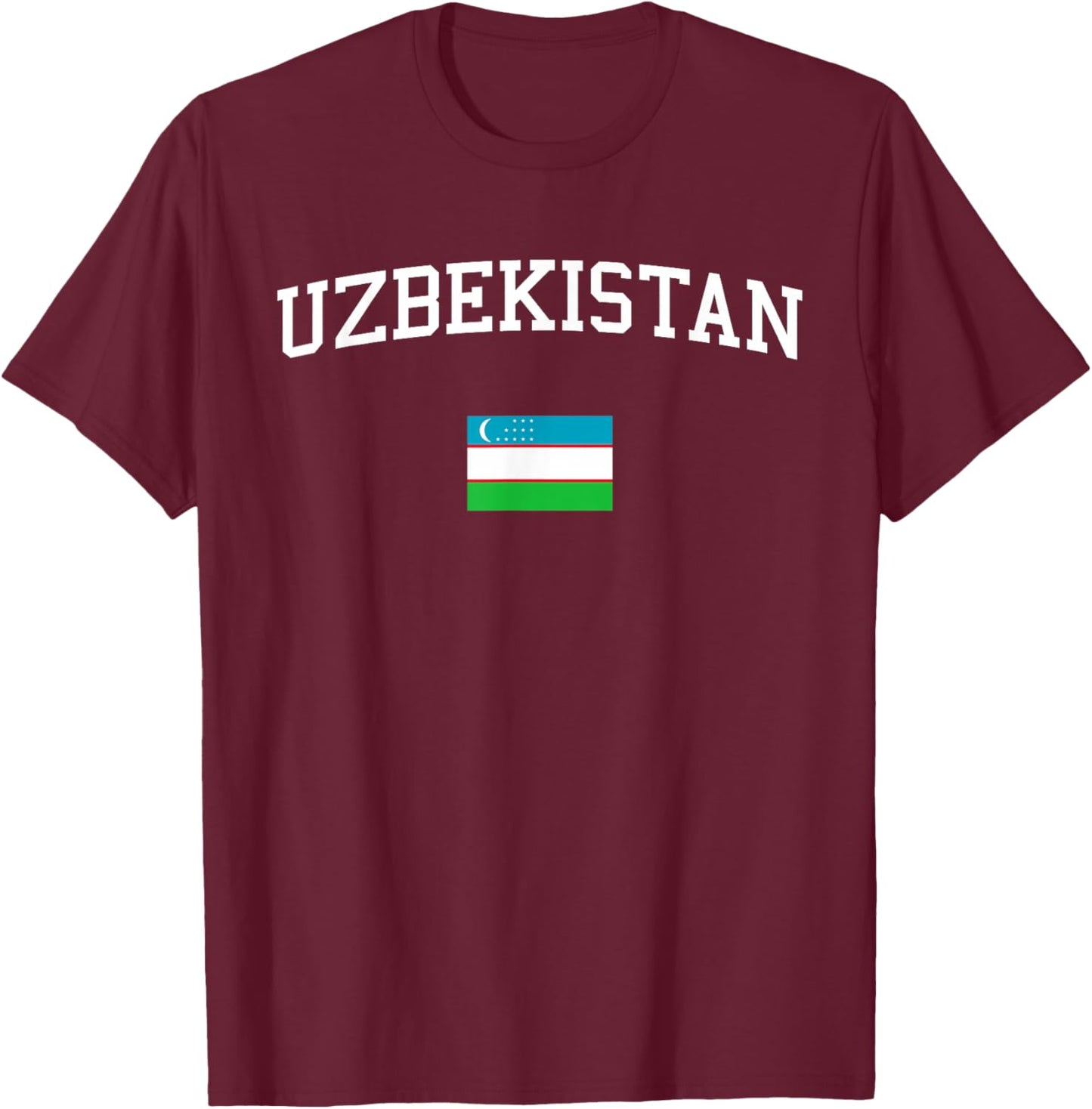 Uzbekistani Flag Men Women Kids Uzbekistan T-Shirt - T-Shirt | Maroon