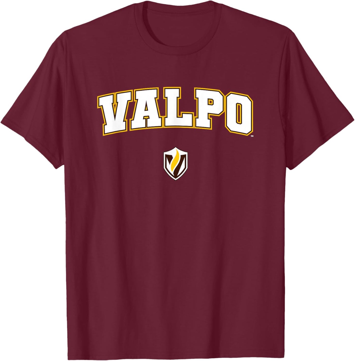Valparaiso University Valpo Crusaders Arch Logo T-Shirt - T-Shirt | Maroon