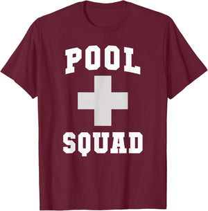 Cute Pool Squad Rescuer Dispatch Lifeguards Swim CPR T-Shirt - T-Shirt | Maroon