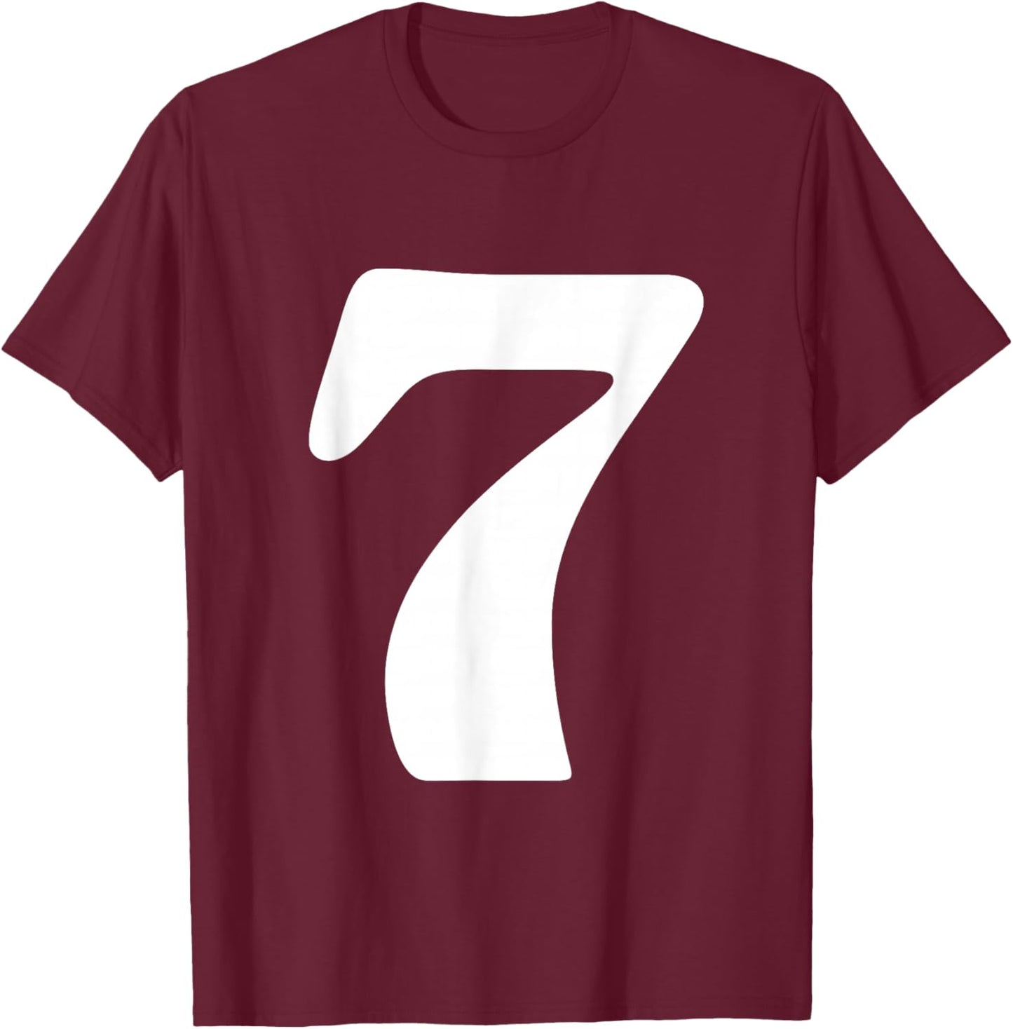 Funny 6 7 Matching Halloween Lazy Costume 67 Meme T-Shirt - T-Shirt | Maroon