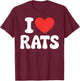 Funny Rat Design Women Kids Rat Owner Rat Lover T-Shirt - T-Shirt | Maroon