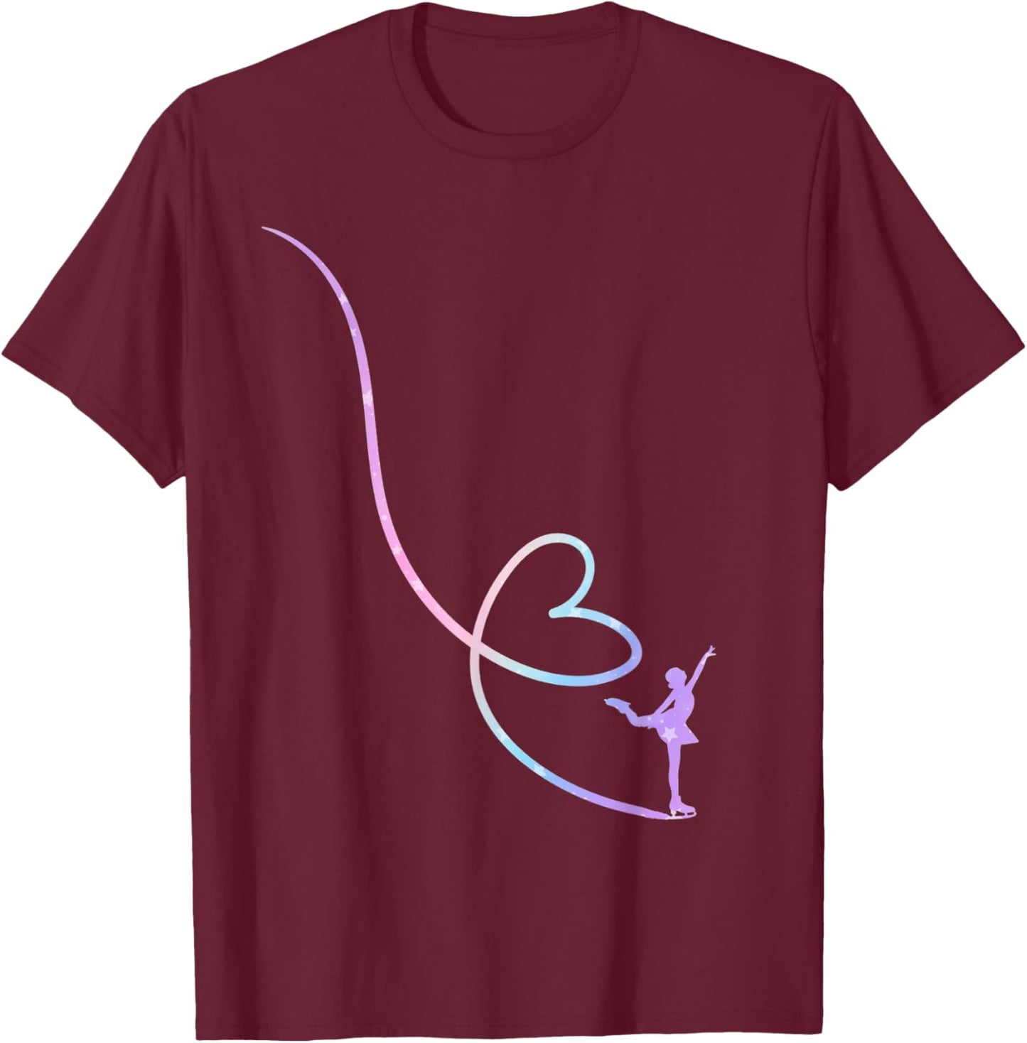 Figure Skater Funny Ice Skating T-Shirt - T-Shirt | Maroon