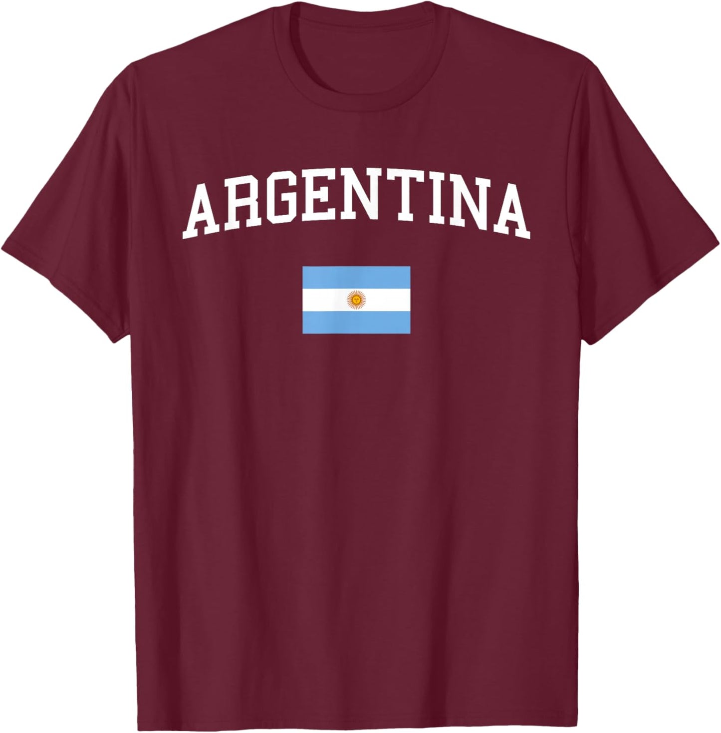 Argentinian Flag Men Women Kids Argentina T-Shirt - T-Shirt | Maroon