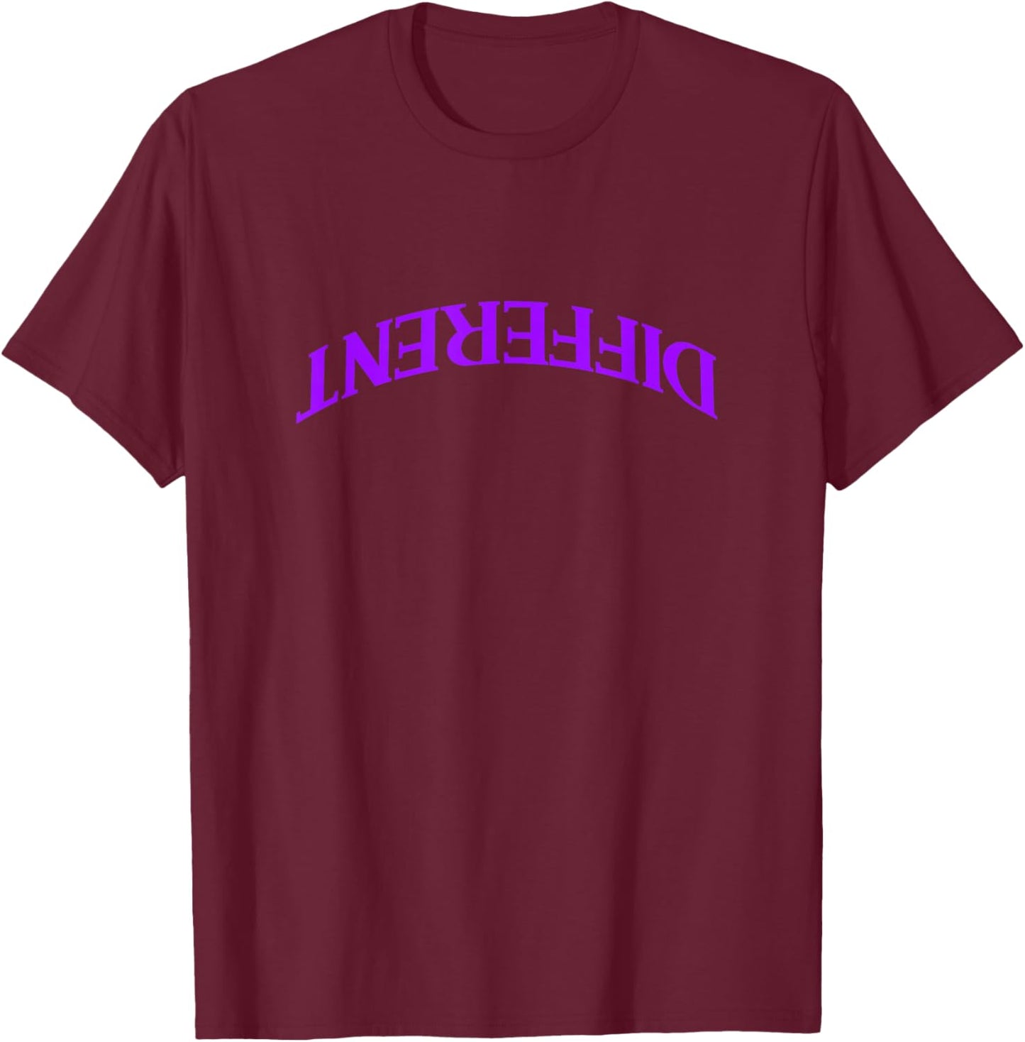 Purple Inverted Different Purple Graphic T-Shirt - T-Shirt | Maroon